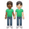 Men Holding Hands- Medium-Dark Skin Tone- Light Skin Tone emoji on LG